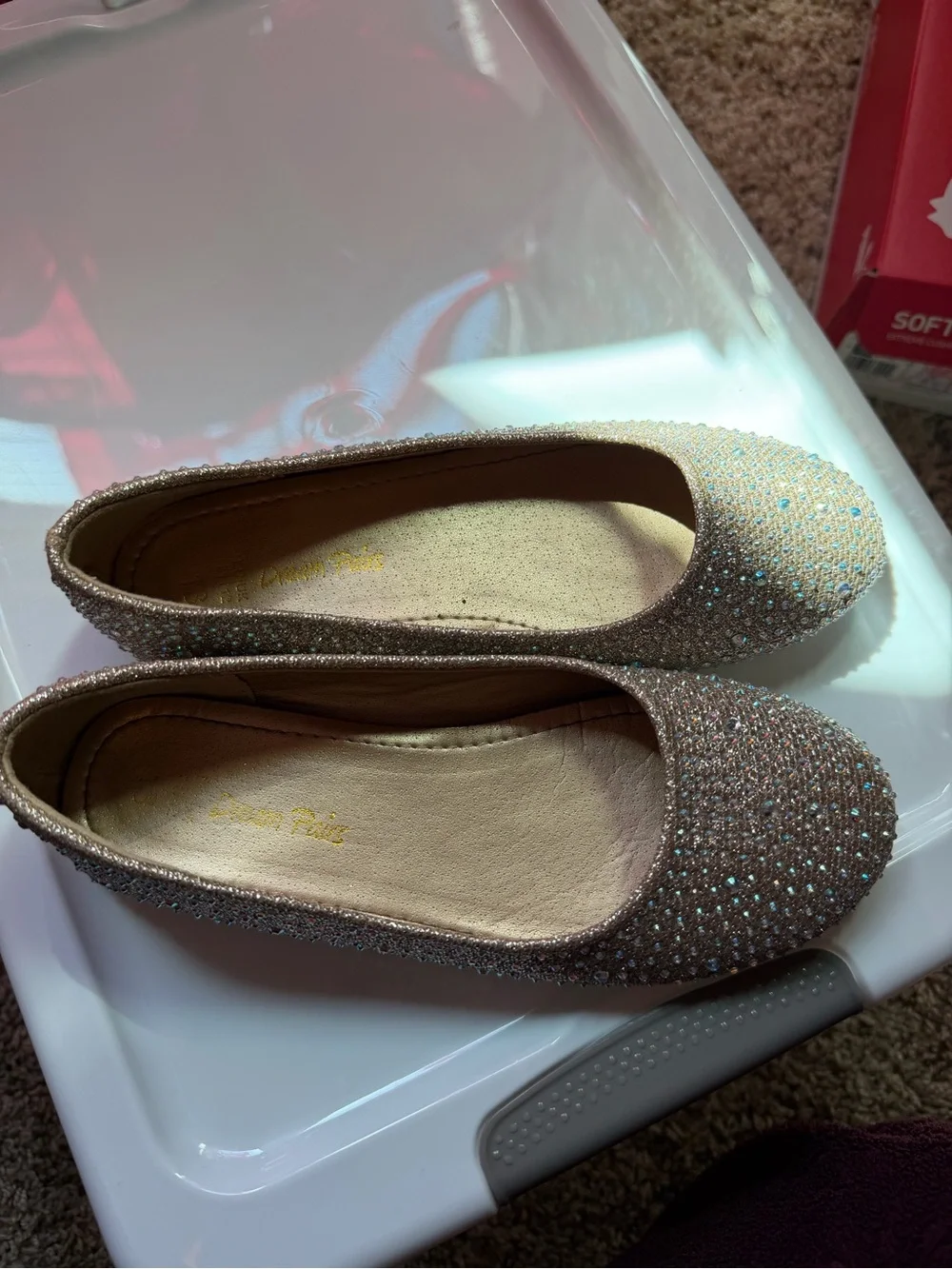 Dream Pairs Gold Rhinestone Shoes (Toddler Size 13)